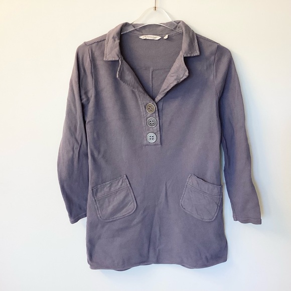 Soft Surroundings Take Two Waffle Knit Tunic - Gray - XS - Picture 2 of 7